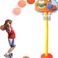 Big Basketball Set for Kids with Adjustable Stand, Basketball Hoop for Kids, Kids Sports Basketball Toys, Indoor and Outdoor Games for Boys & Kids