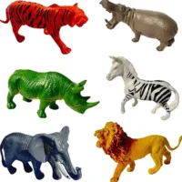 Zubblo Large Animal Model Toy Set – 6 PCS Realistic PVC Farm & Jungle Bird Figures | Educational 3D Sparrow Miniature Toys for Kids