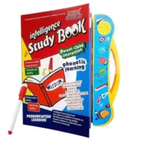 Zubblo E-Learning Intelligence Study Book for Kids | Interactive Phonetic Sound Book with Quiz Mode, Writing Pen & Audio | Learn Alphabets, Numbers, Shapes & Words | Educational Toy for Boys & Girls